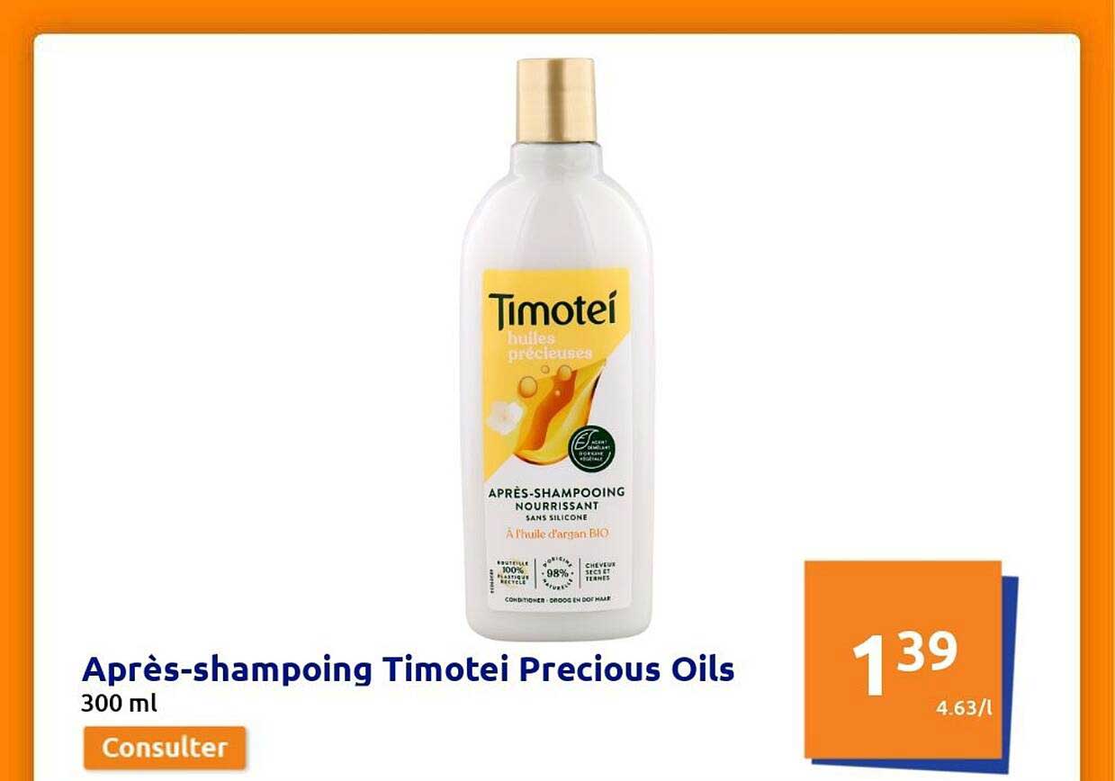 après-shampoing timotei precisous oils