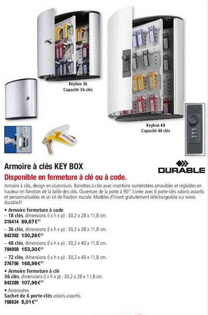 armoire à clés key box durable