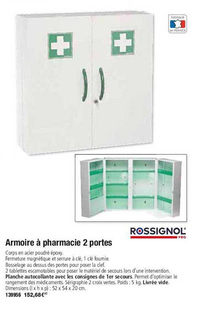 Armoire à Pharmacie 2 Portes Rossignol