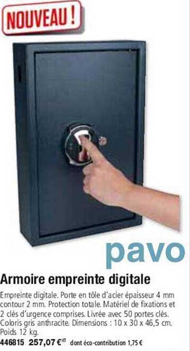 armoire empreinte digitale pavo