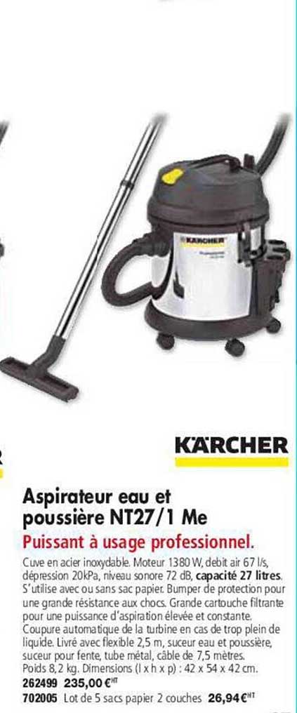 Aspirateur Eau Et Poussière Nt27-1 Me Kärcher