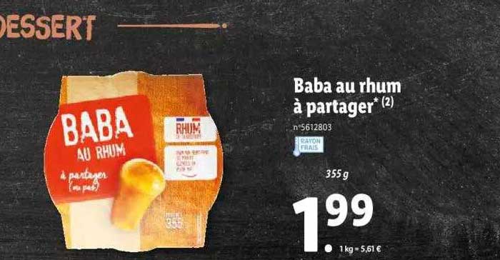 baba au rhum à partager