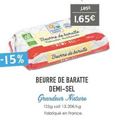 beurre de baratte demi-sel grandeur nature