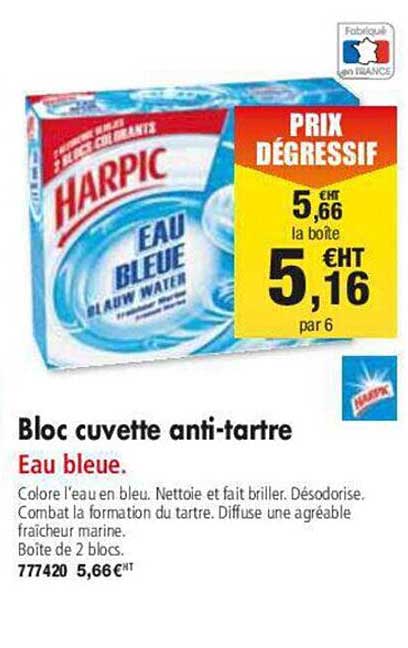 bloc cuvette anti-tartre harpic