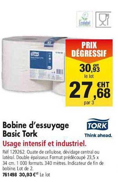 bobine d'essuyage basic tork