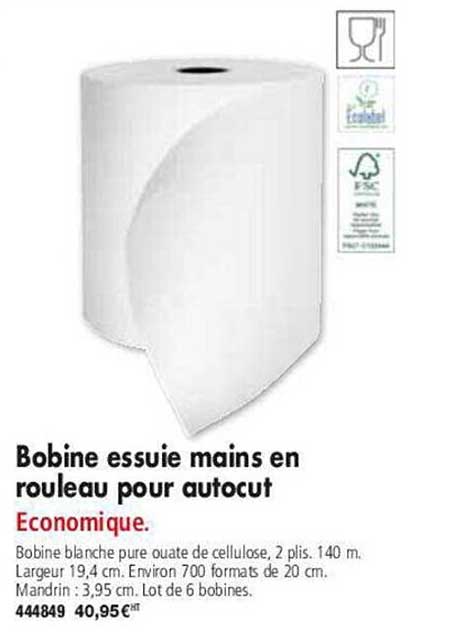 bobine essuie mains en rouleau pour autocut