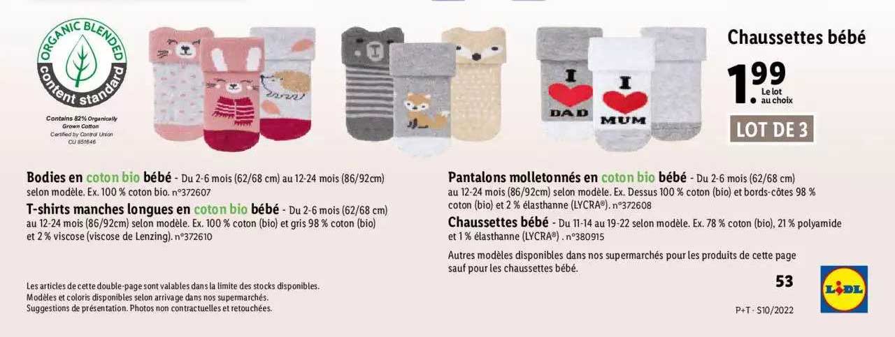 bodies en coton bio bébé, t-shirts manches longues en coton bio bébé, pantalons molletonnés en coton bio bébé, chaussettes bébé