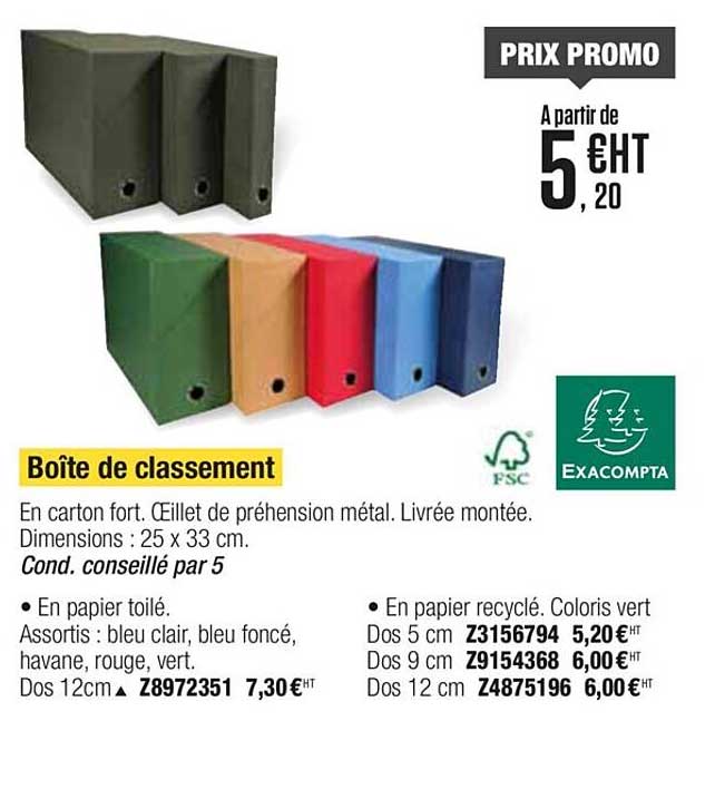 Boîte De Classement Exacompta