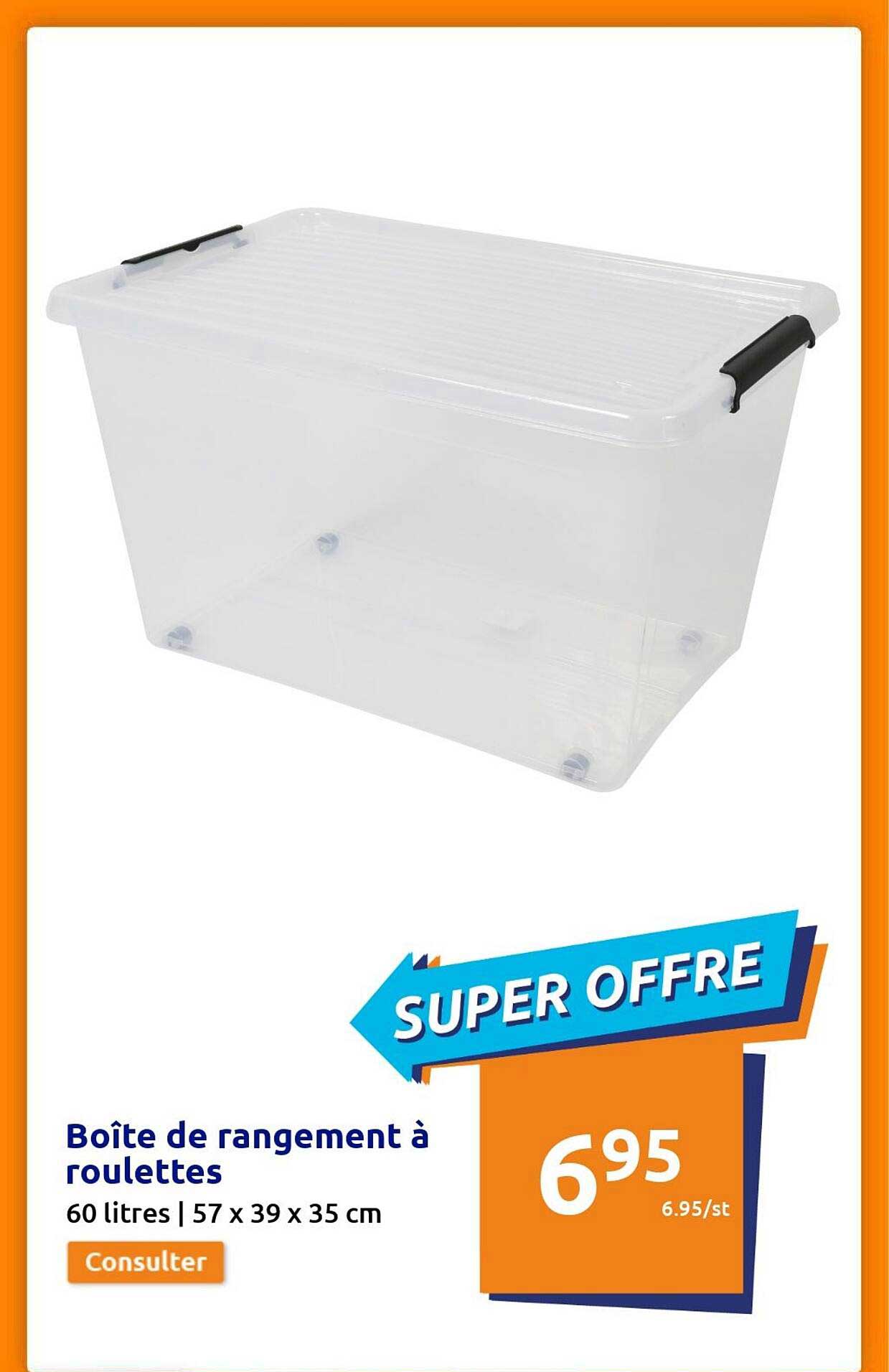 Boîte De Rangement à Roulettes