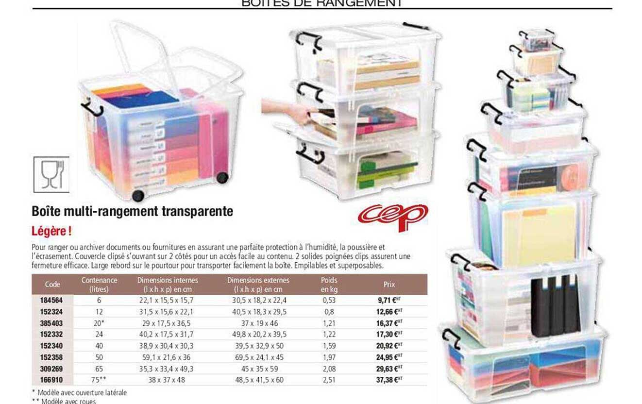 Boîte Multi-rangement Transparente Cep