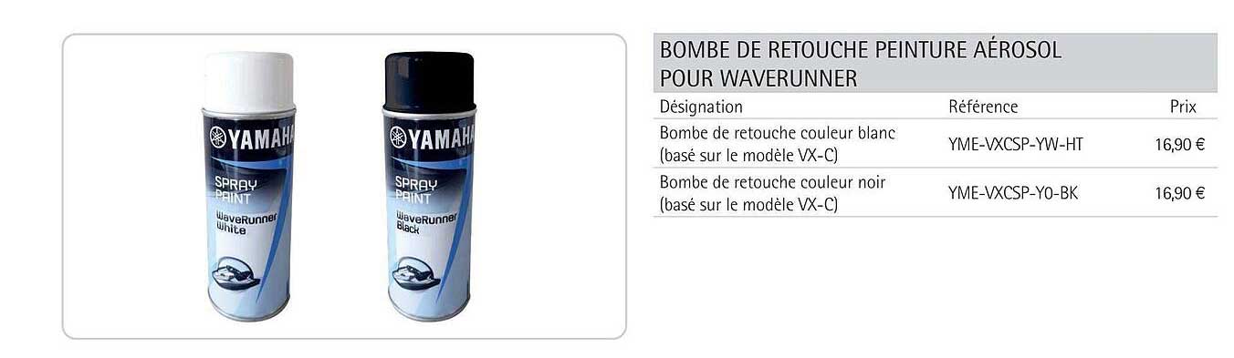 bombe de retouche peinture aérosol pour waverunner