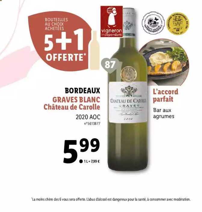 Bordeaux Graves Blanc Château De Carolle 2020 Aoc