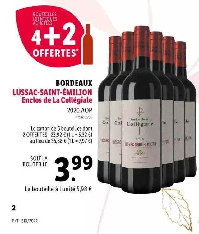 bordeaux lussac-saint-émilion enclos de la collégiale 2020 aop