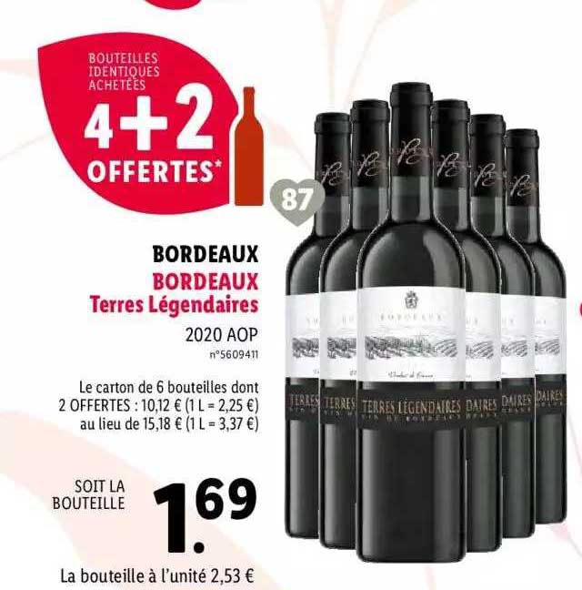 Bordeaux Terres Légendaires 2020 Aop