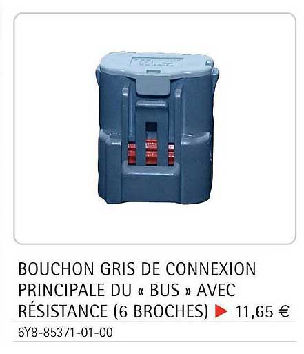 bouchon gris de connexion principale du «bus» avec résistance (6 broches)