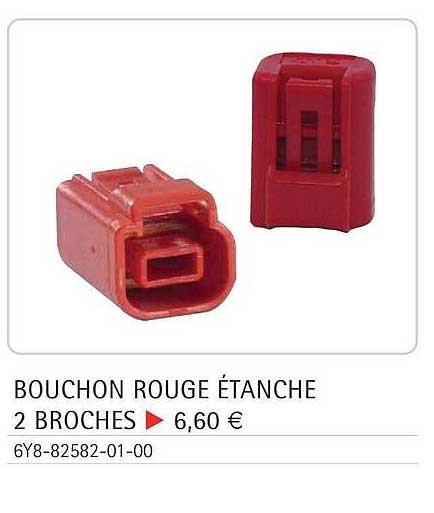 bouchon rouge étanche 2 broches