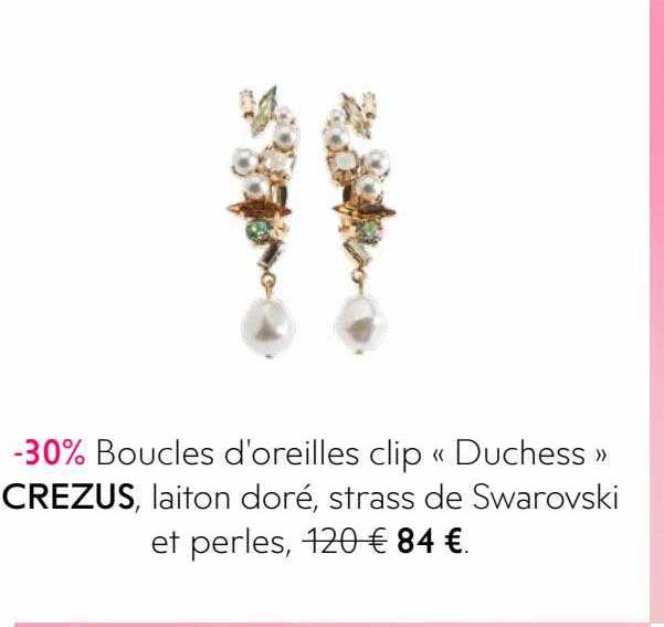 boucles d'oreilles clip "duchess" crezus