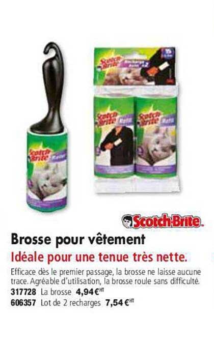 brosse pour vêtement scotch brite