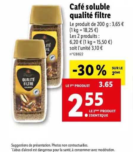 Café Soluble Qualité Filtre