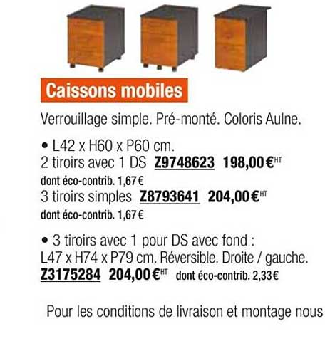 caissons mobiles