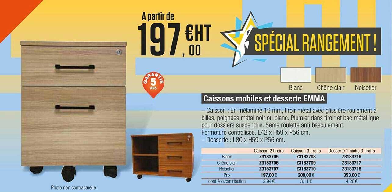 caissons mobiles et desserte emma