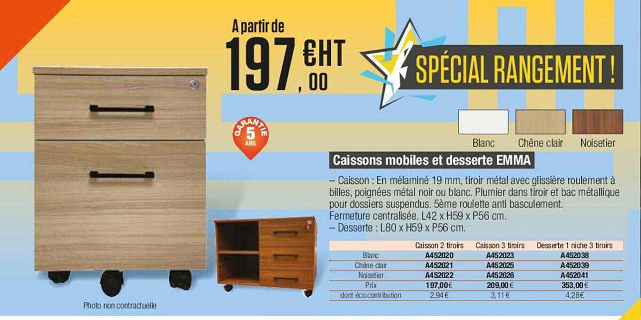 caissons mobiles et desserte emma