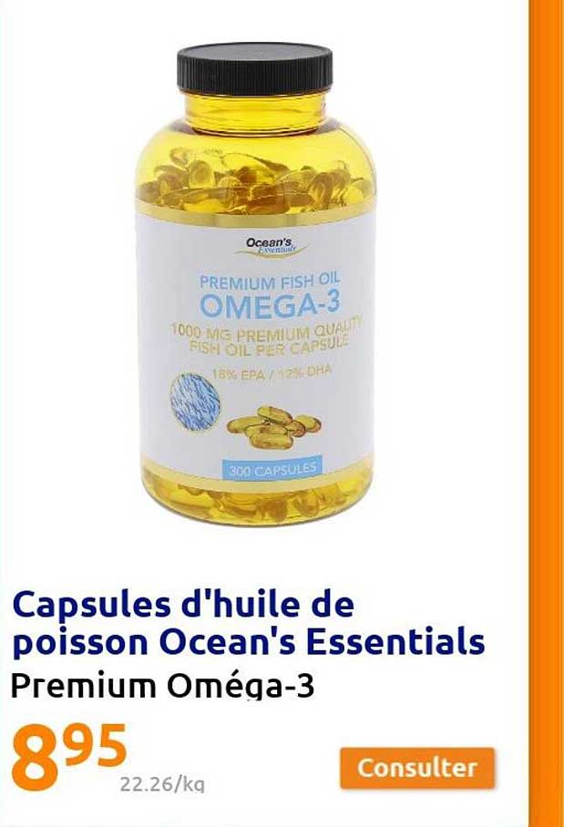 capsules d'huile de poisson ocean's essentials