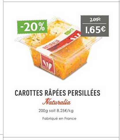 carottes râpées persillées naturalia