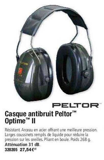 casque antibruit peltor optime II
