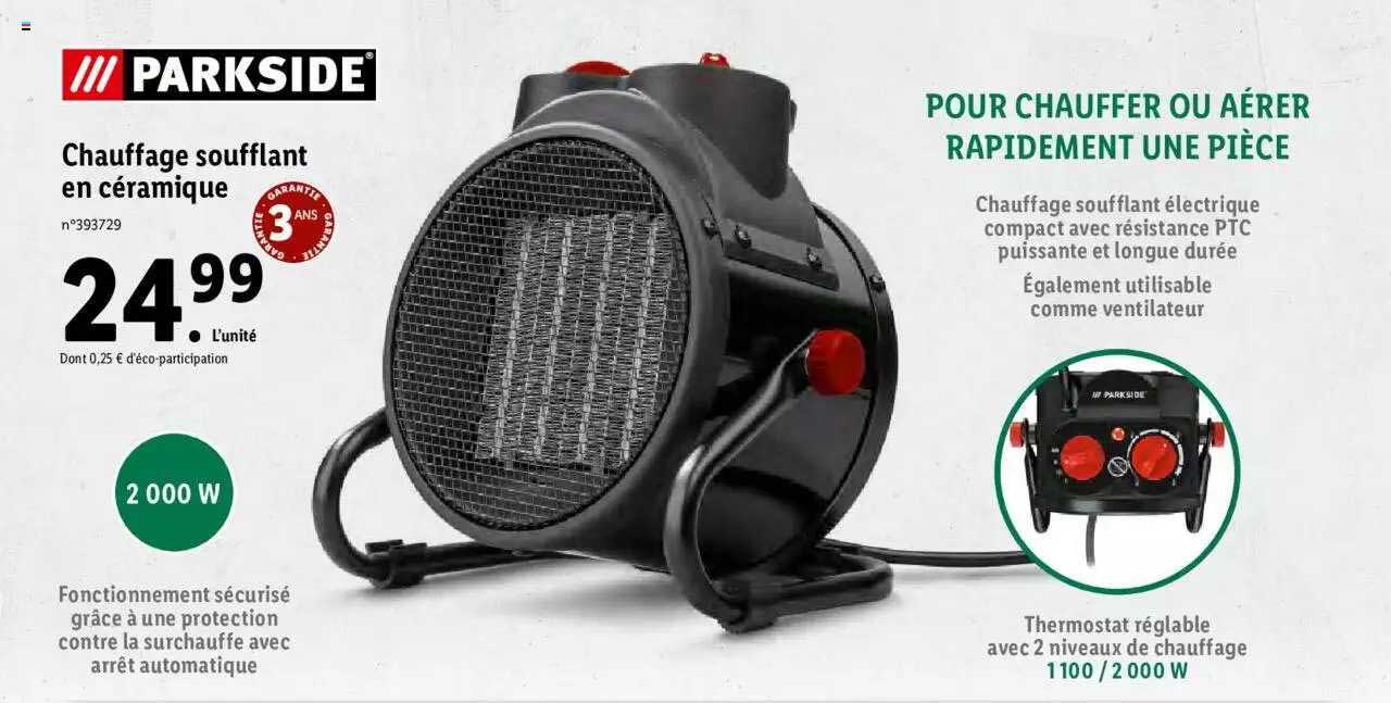 Chauffage Soufflant En Céramique Parkside