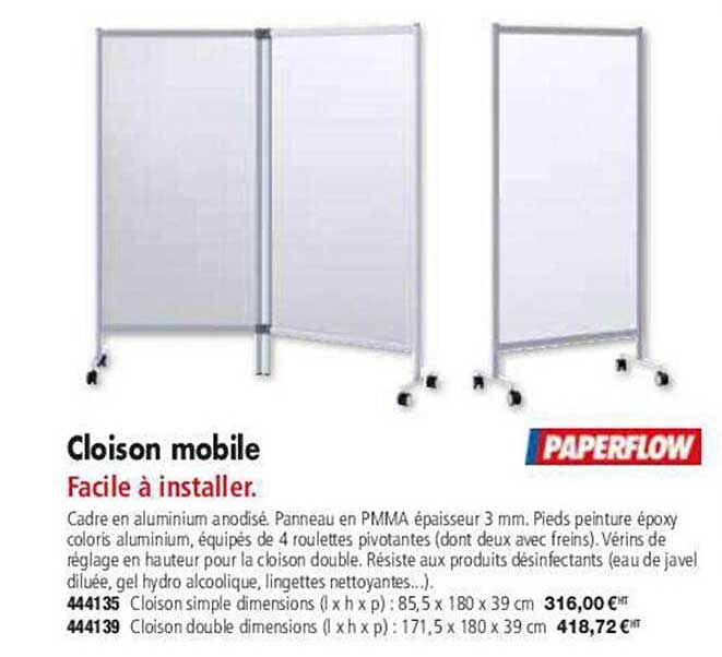Cloison Mobile Paperflow
