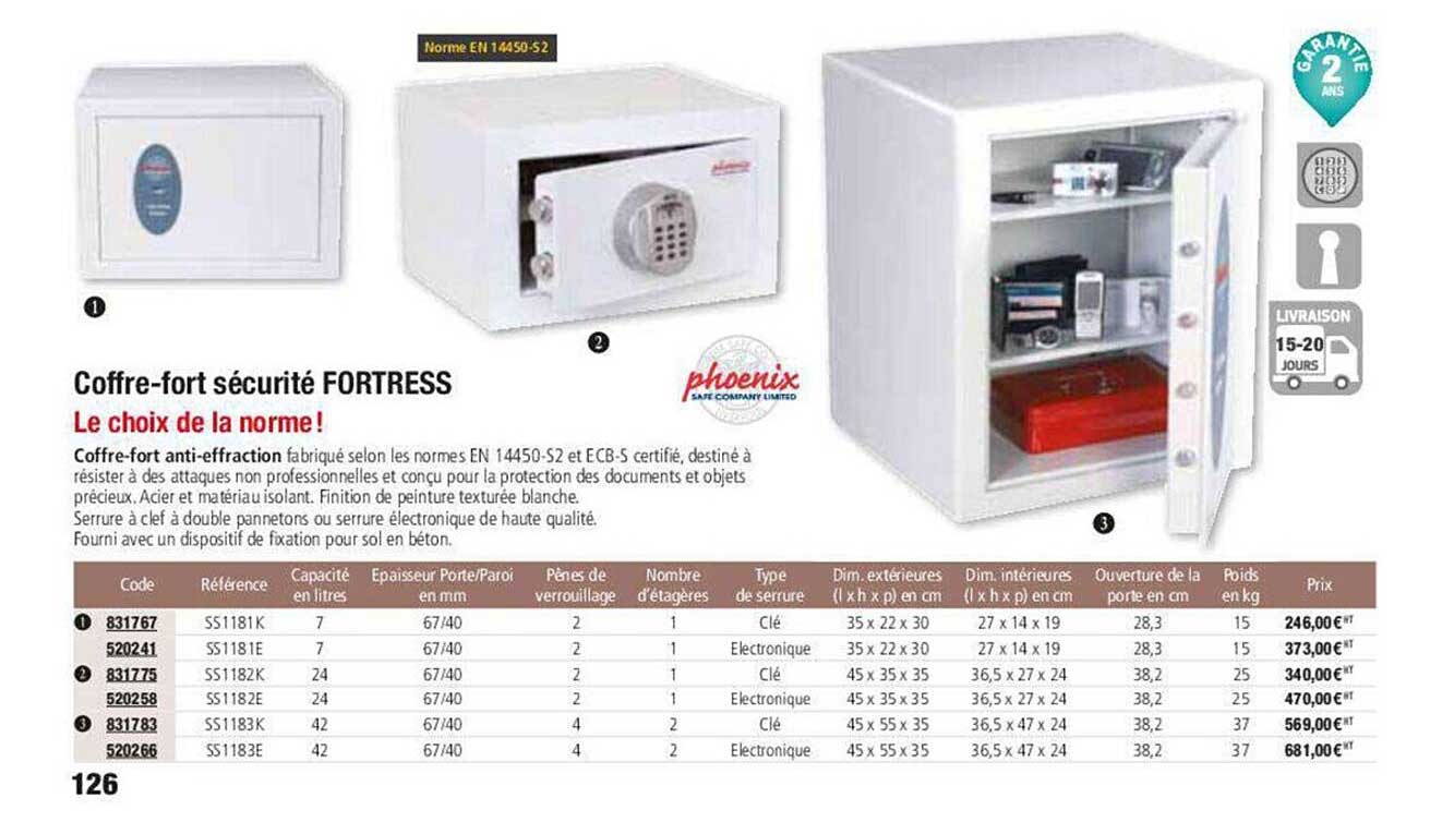 coffre-fort sécurité fortress