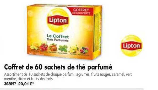 Coffret De 60 Sachets De Thé Parfumé Lipton
