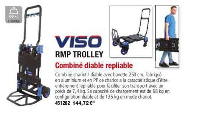 combiné diable repliable viso rmp trolley