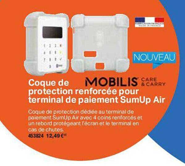 coque de protection renforcée pour terminal de paiement sumUp air mobilis