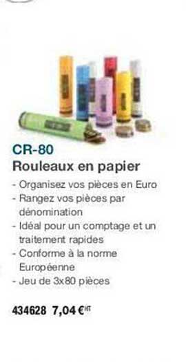 cr-80 rouleaux en papier