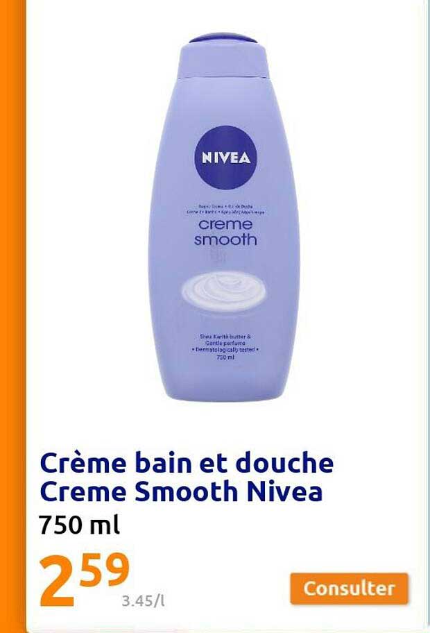 crème bain et douche crème smooth nivea