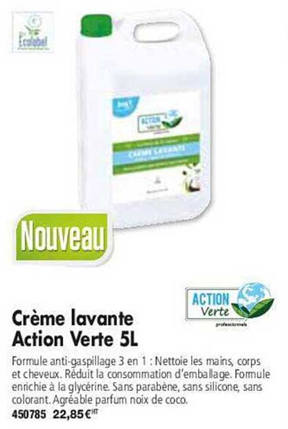 crème lavante action verte 5 l