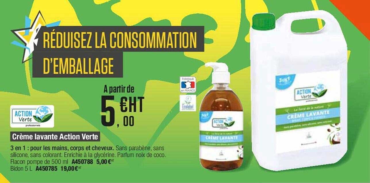 crème lavante action verte