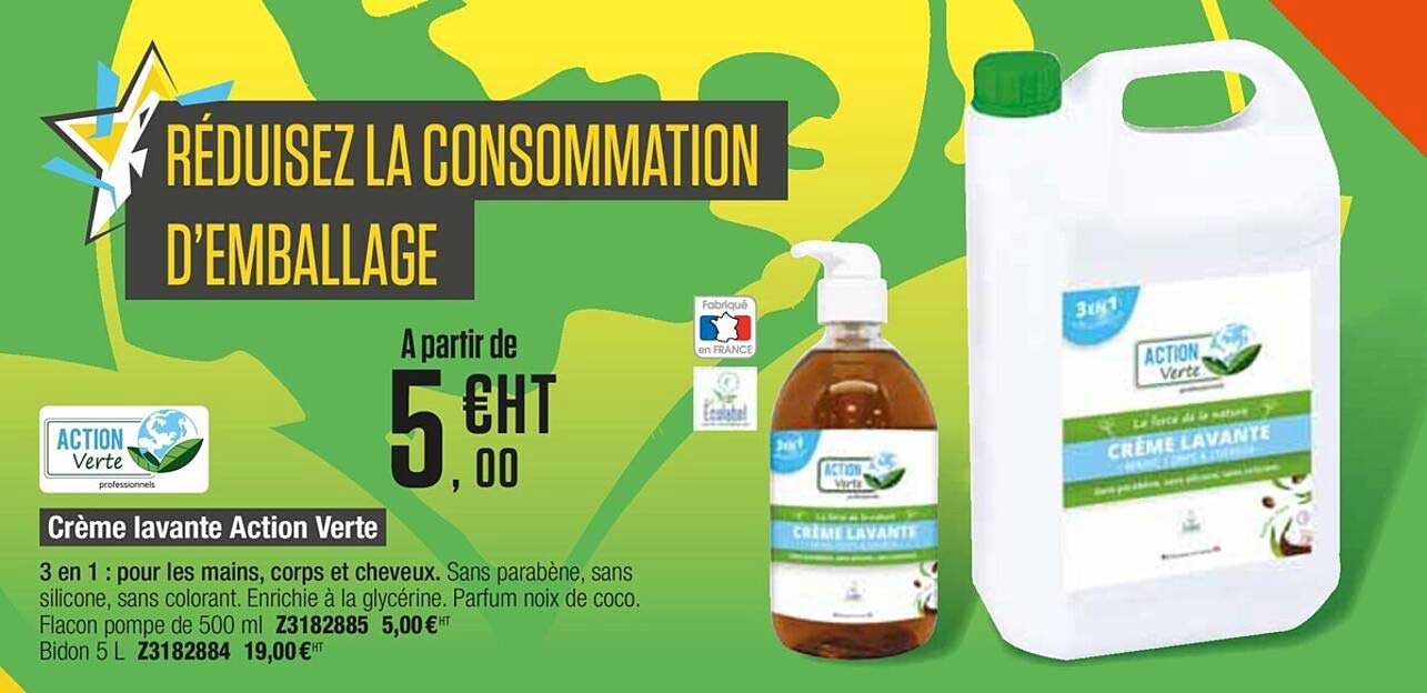 crème lavante action verte