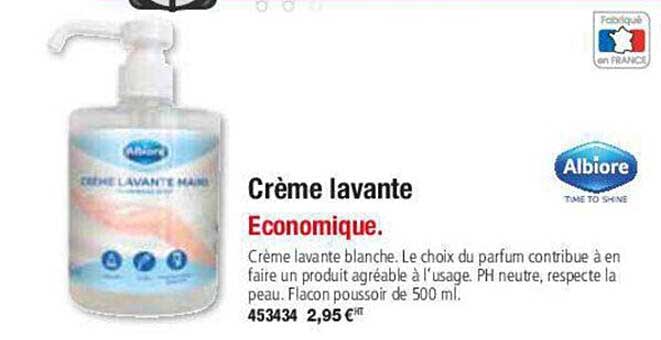 crème lavante albiore