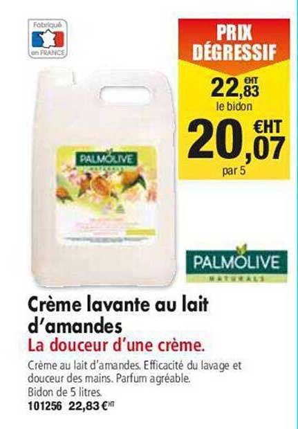 crème lavante au lait d'amandes palmolive