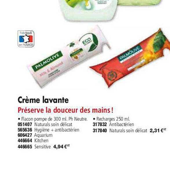 crème lavante palmolive
