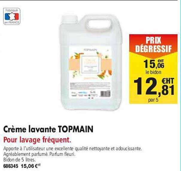 crème lavante topmain
