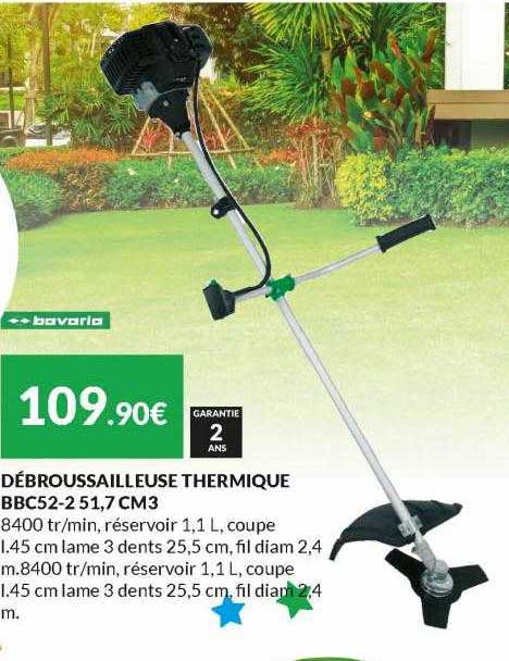 débroussailleuse thermique bbc52-2 51,7 cm3