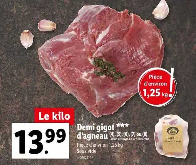 demi gigot *** d'agneau