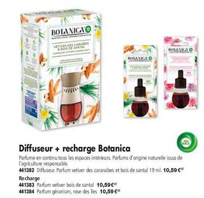 diffuseur + recharge botanica