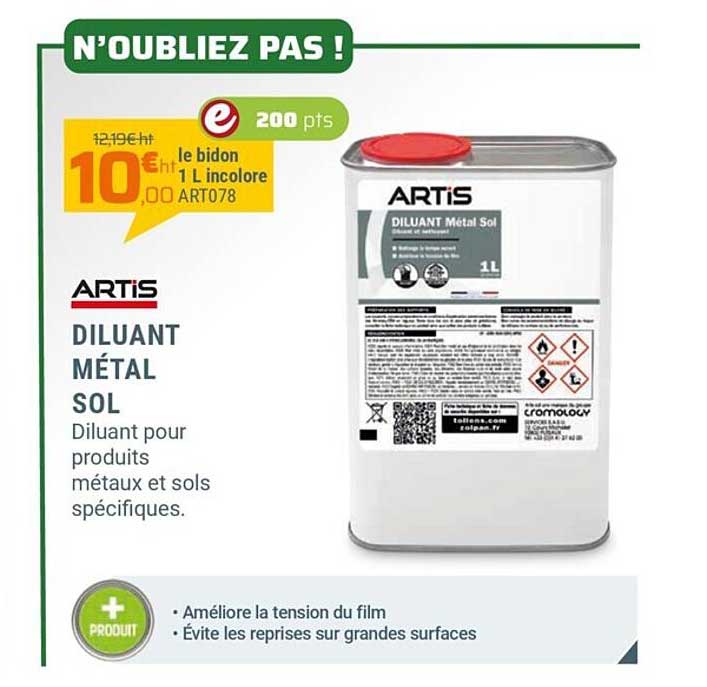 diluant métal sol artis
