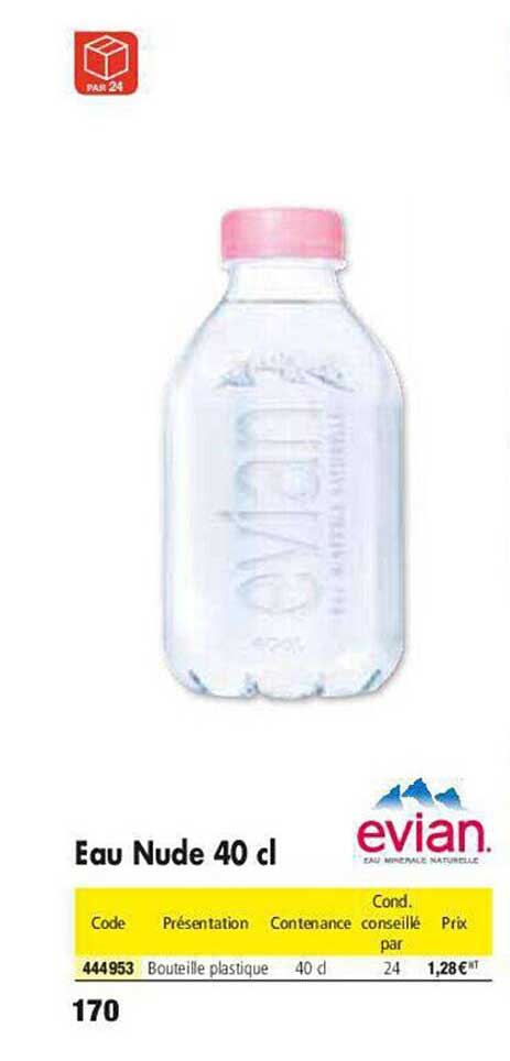 eau nude 40 cl evian