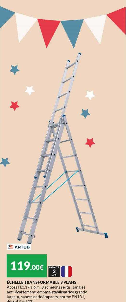 échelle Transformable 3 Plans Artub